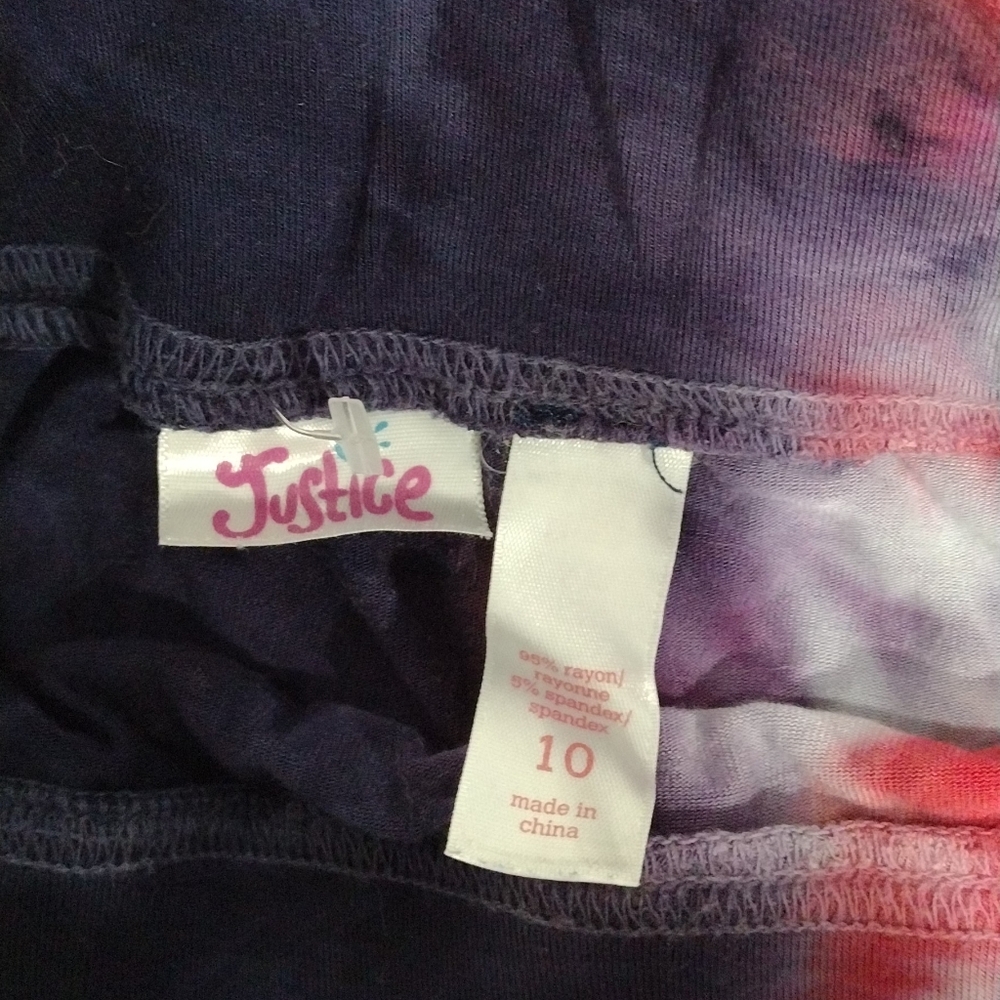 Justice Tie-Dye Top - Size 10